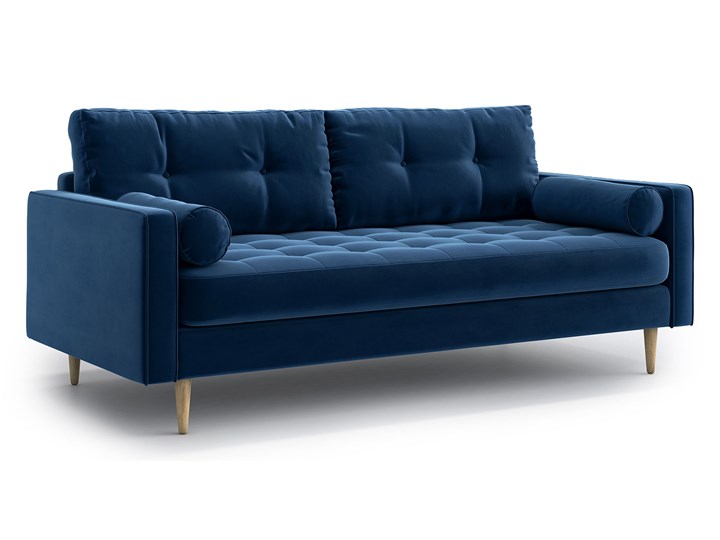 Sofa Esme II pikowana 3-osobowa, Navy Blue Boki Z bokami Amerykanka Styl Klasyczny