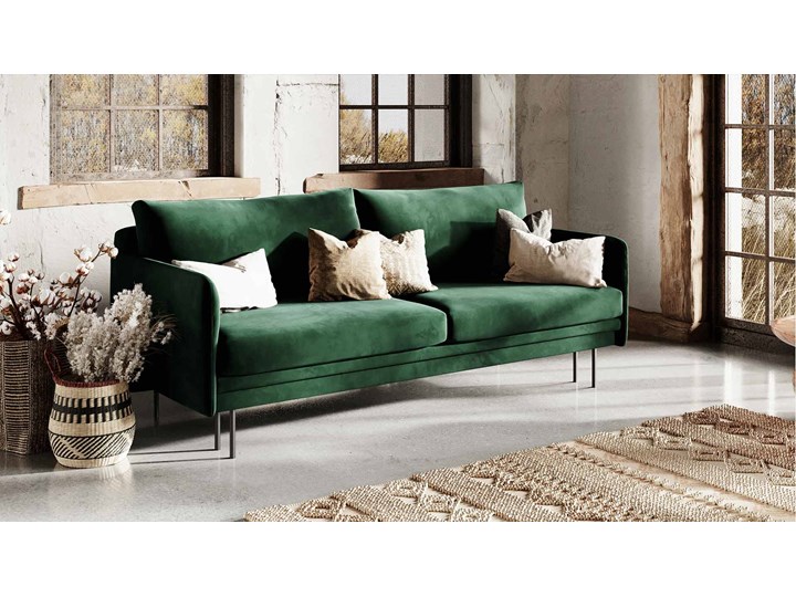 Sofa Nora z funkcją spania, Navy Blue Stała konstrukcja Szerokość 204 cm Głębokość 96 cm Pomieszczenie Salon Kategoria Sofy i kanapy