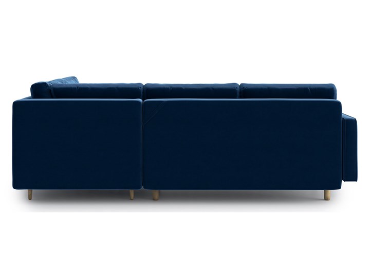 Narożnik Esme II pikowany z funkcją spania, Navy Blue, lewy Materiał obicia Tkanina Prawostronne Styl Skandynawski