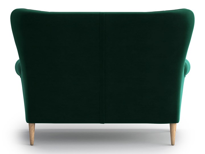 Sofa Amelie 2-osobowa, Bottle Green Szerokość 140 cm Głębokość 85 cm Kolor Zielony Stała konstrukcja Funkcje Bez dodatkowych funkcji