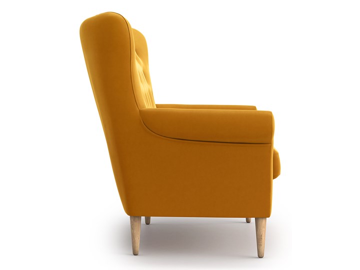 Sofa Amelie 2-osobowa, Golden Velvet Stała konstrukcja Styl Vintage Boki Z bokami