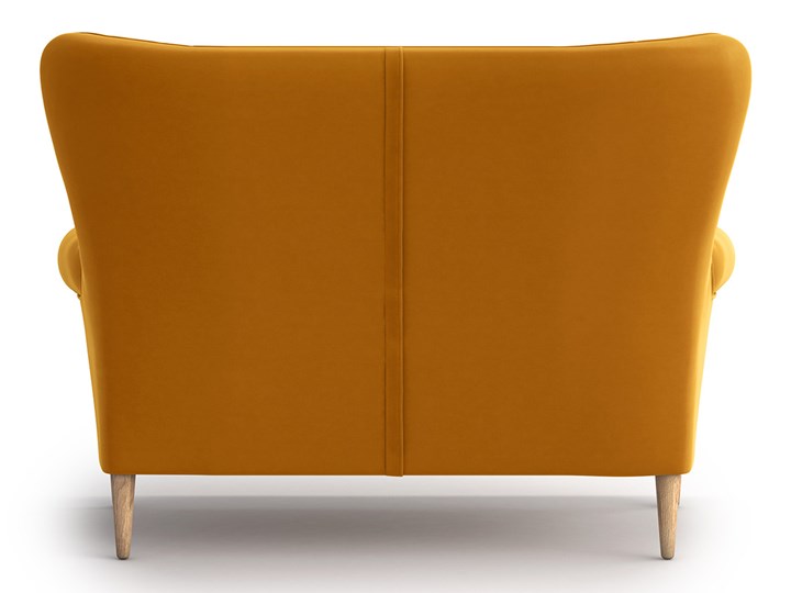 Sofa Amelie 2-osobowa, Golden Velvet Stała konstrukcja Typ Gładkie