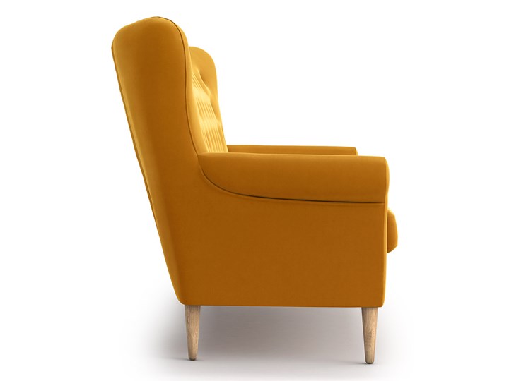 Sofa Amelie 3-osobowa, Golden Velvet Stała konstrukcja Typ Gładkie Styl Glamour