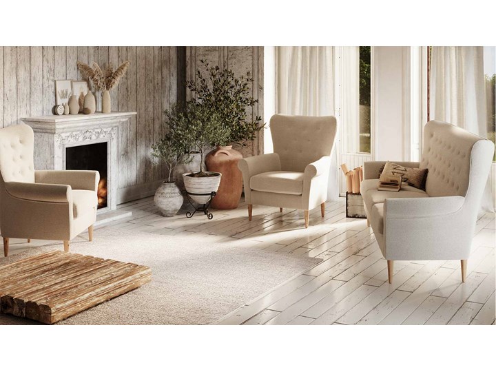 Sofa Amelie 3-osobowa, Golden Velvet Stała konstrukcja Wielkość Trzyosobowa