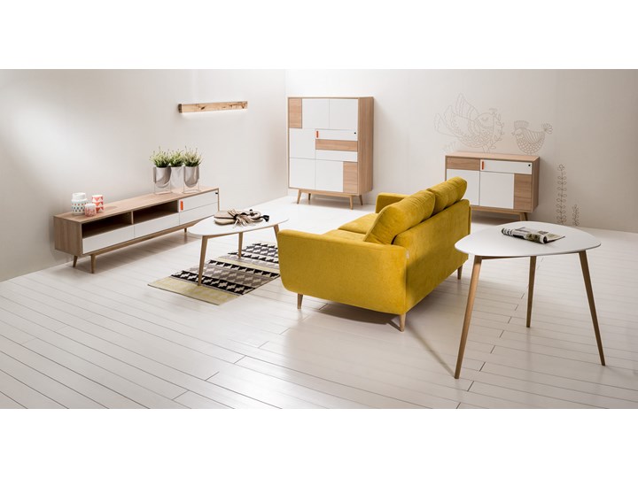 Sofa Harris z funkcją spania, Canary Szerokość 231 cm Głębokość 92 cm Stała konstrukcja Styl Skandynawski