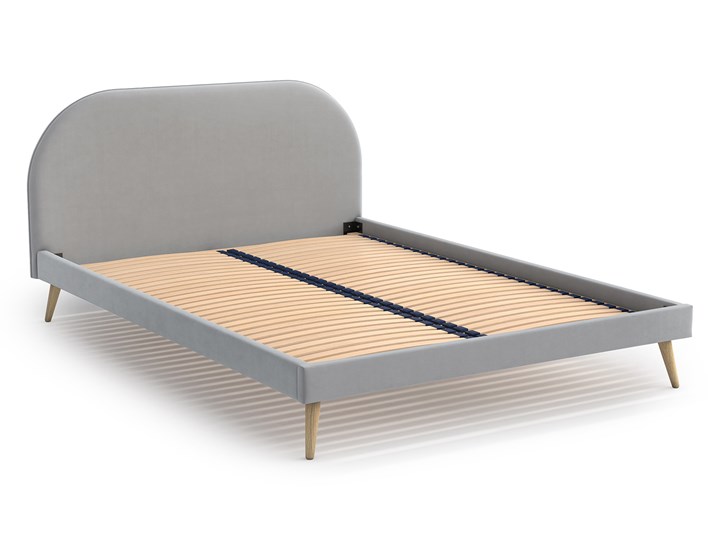 Łóżko Molly Double Bed, Aria Tkanina Rozmiar materaca 140x200 cm Łóżko drewniane Zagłówek Z zagłówkiem
