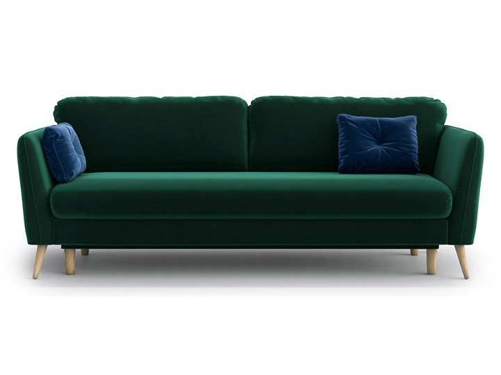 Sofa Clara z funkcją spania, Bottle Green Głębokość 95 cm Szerokość 238 cm Stała konstrukcja Nóżki Na nóżkach