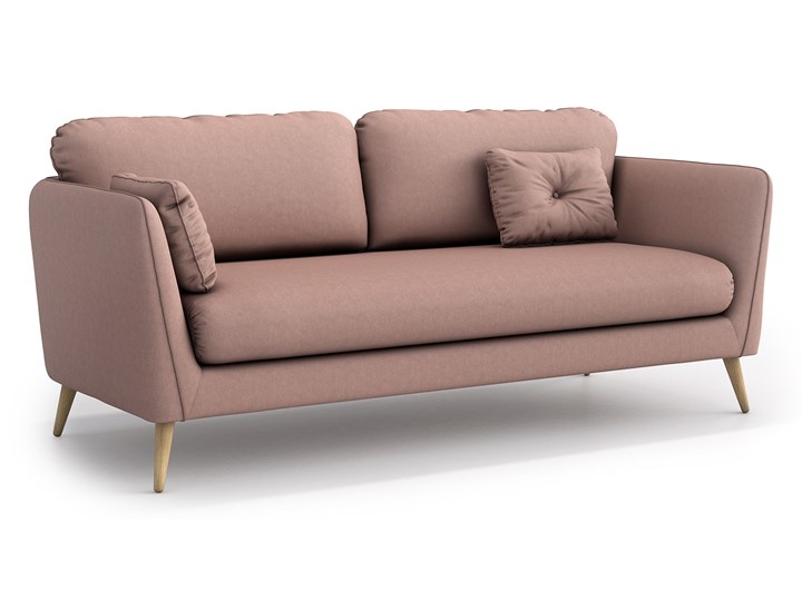 Sofa Clara 3-osobowa, Marshmallow Głębokość 88 cm Nóżki Na nóżkach Szerokość 210 cm Styl Skandynawski