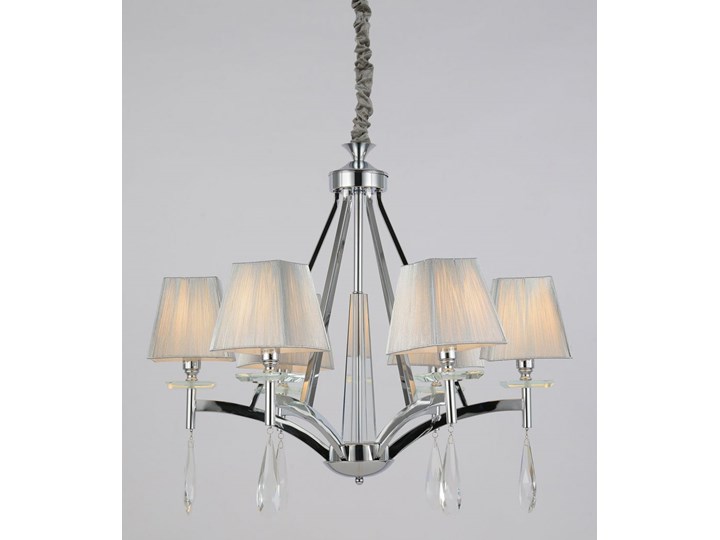 Żyrandol Lumina Deco LDP-1240-6-CHR Valentina W6 Tkanina Szkło Metal Chrom Kryształ Lampa z kryształkami Funkcje Brak dodatkowych funkcji
