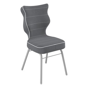SELSEY Krzesło biurowe Solo szare w tkaninie trudnopalnej rozmiar 4