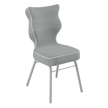 SELSEY Krzesło biurowe Solo jasnoszare w tkaninie trudnopalnej rozmiar 6