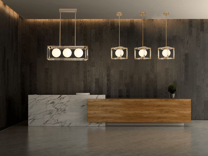 NOWOCZESNA LAMPA WISZĄCA ZŁOTA BOSCO W1 Lampa z kloszem Styl Glamour Lampa z abażurem Tworzywo sztuczne Szkło Metal Ilość źródeł światła 1 źródło