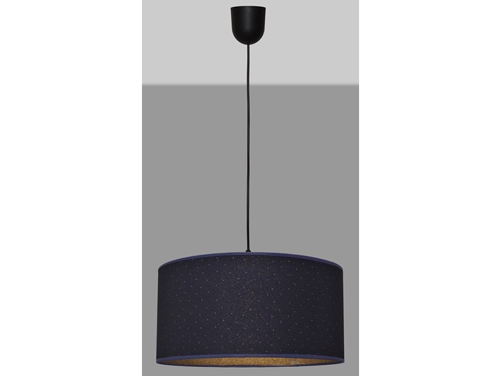 Lampa abażur granatowa ABBA W-0401/1 BL+GO +SCW-P Lampa z abażurem Tkanina Pomieszczenie Jadalnia