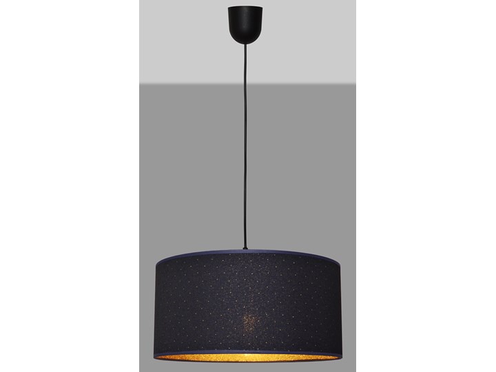 Lampa abażur granatowa ABBA W-0401/1 BL+GO +SCW-P Lampa z abażurem Tkanina Pomieszczenie Przedpokój Pomieszczenie Salon