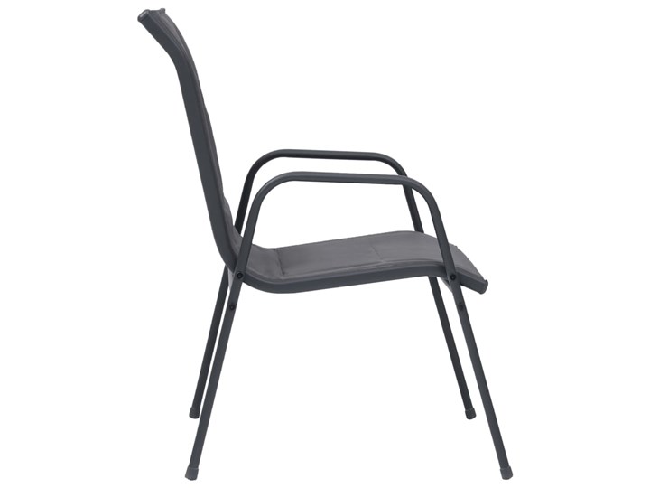 vidaXL 5-cz. zestaw mebli ogrodowych, stalowy, czarny Stoły z krzesłami Zawartość zestawu Krzesła