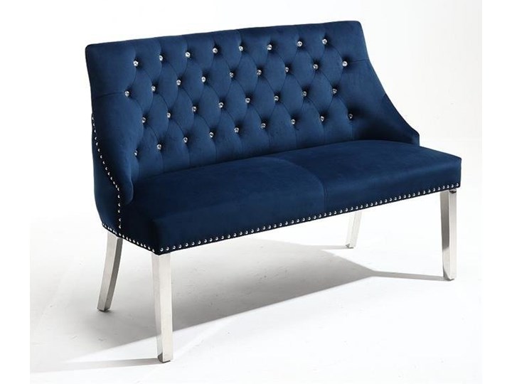 ŁAWKA HR6074 CIEMNE MORZE WELUR Kategoria Ławki do salonu