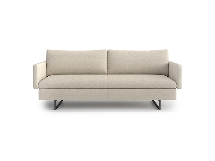 Sofa Juno 3-osobowa, Hummus Styl Minimalistyczny Głębokość 90 cm Stała konstrukcja Szerokość 220 cm Boki Z bokami
