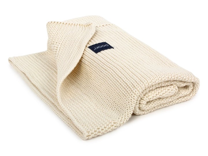 POOFI Kocyk tkany Classic Organic kolor: kremowy Kolor Beżowy Bawełna Kategoria Koce i pledy