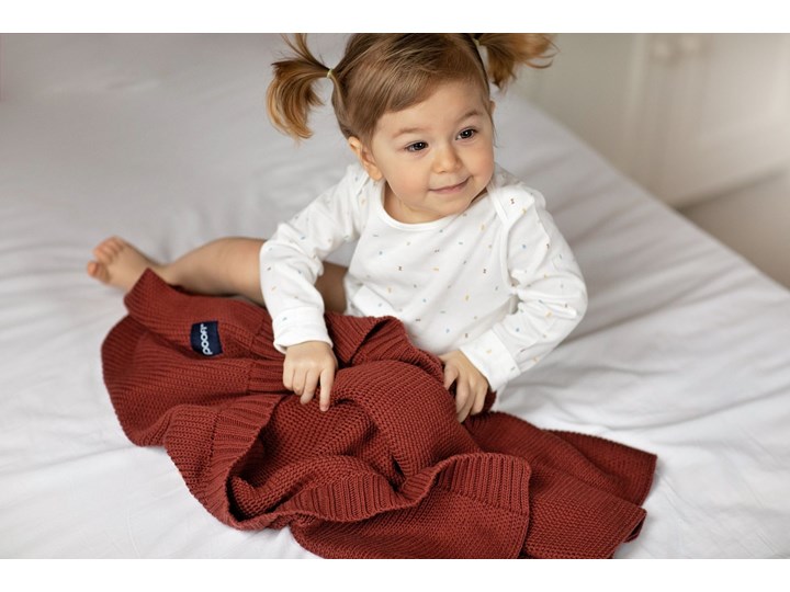POOFI Kocyk tkany Classic Organic kolor: ciemny szary Bawełna Kategoria Koce i pledy