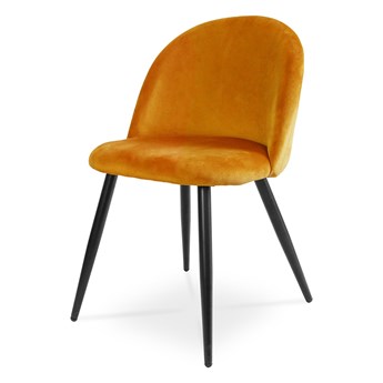 Bettso Krzesło tapicerowane SOLO - miodowy / noga czarna