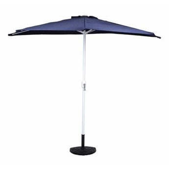 Emaga Parasol ogrodowy półokrągły niebieski, podstawa, pokrowiec.