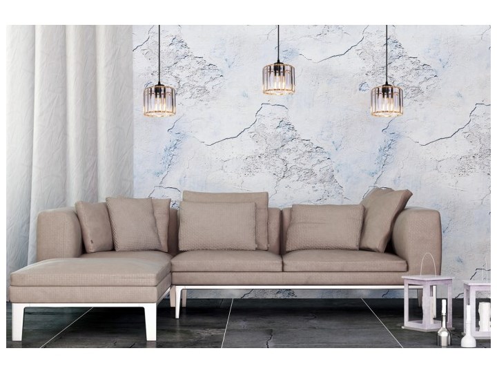 Regulowana Lampa Wisząca ze Szklanym Kloszem Metal Szkło Lampa z kloszem Styl Nowoczesny