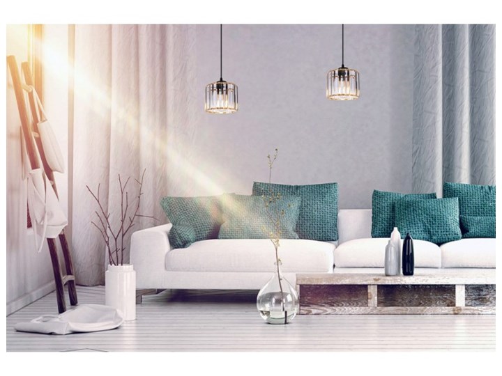 Regulowana Lampa Wisząca ze Szklanym Kloszem Kolor Szary Szkło Lampa z kloszem Metal Kategoria Lampy wiszące