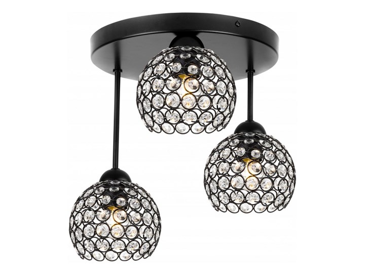 Elegancka Lampa Wisząca z Dekoracyjnym Kloszem Lampa z kloszem Ilość źródeł światła 3 źródła Szkło Metal Styl Nowoczesny