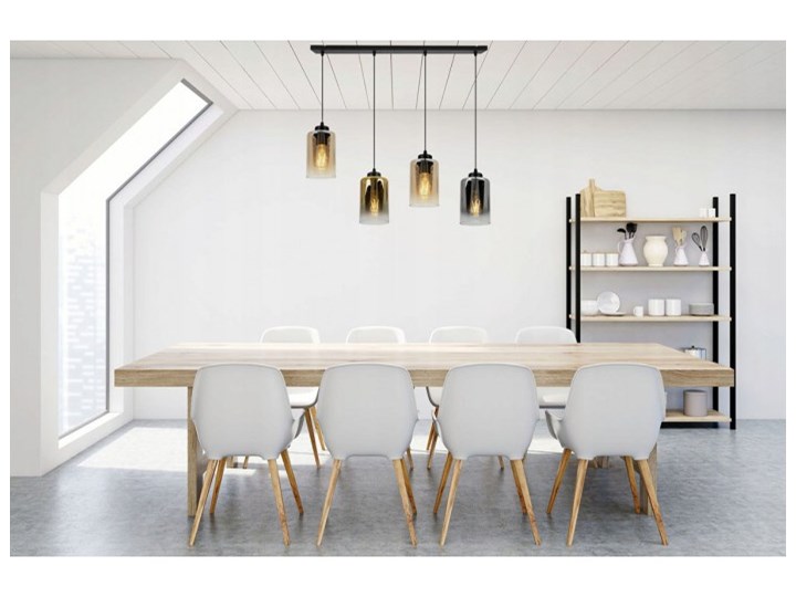 Zjawiskowa Regulowana Lampa w Stylu Industrialnym ze Szklanym Kloszem Funkcje Brak dodatkowych funkcji Lampa z kloszem Szkło Kategoria Lampy wiszące