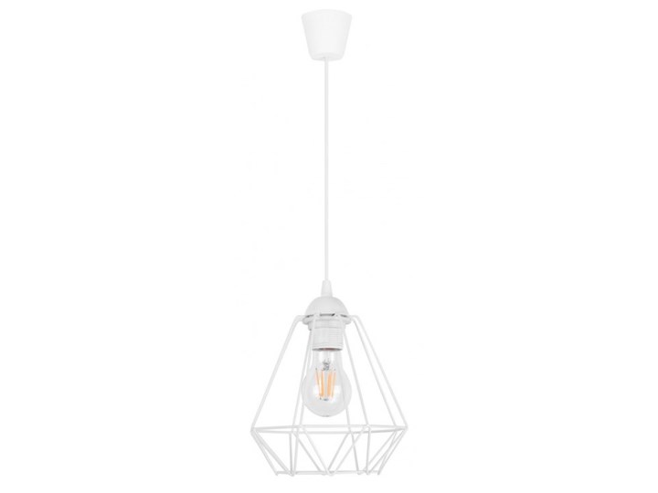 Lampa Wisząca Pojedyncza Styl Loft Czarna Lampa druciana Lampa z kloszem Metal Kolor Czarny