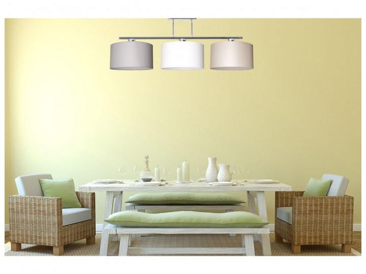 Nowoczesna Lampa z Abażurami Chrom Sufitowa Lampa z kloszem Metal Lampa z abażurem Styl Nowoczesny