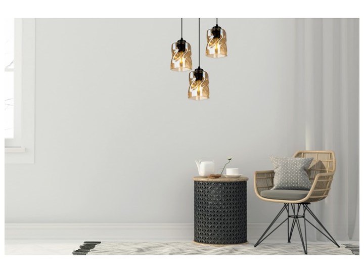 Nowoczesna Lampa Wisząca LED ze Szklanymi Kloszami Metal Szkło Lampa z kloszem Kategoria Lampy wiszące Pomieszczenie Przedpokój