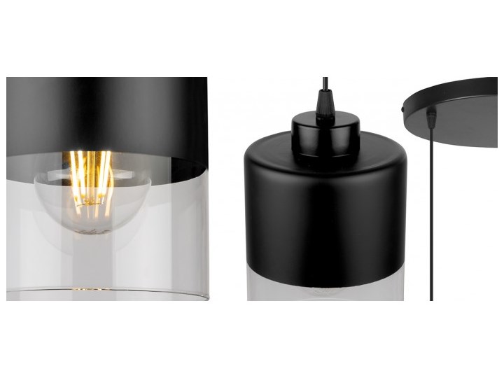 Lampa Wisząca Nowoczesna ze Szklanymi Kloszami z Metalu Lampa z kloszem Szkło Styl Nowoczesny