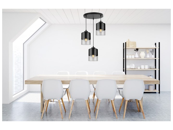 Lampa Wisząca Nowoczesna ze Szklanymi Kloszami z Metalu Szkło Lampa z kloszem Funkcje Brak dodatkowych funkcji