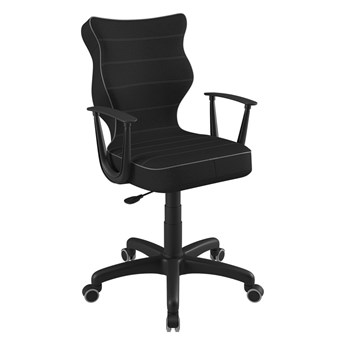SELSEY Krzesło biurowe Norm czarne z efektem melanżu