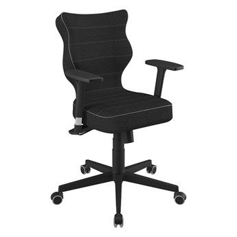SELSEY Krzesło biurowe Nero antracytowe w tkaninine odpornej na światło