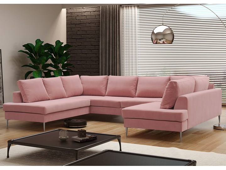 Narożnik Monti Glamour U XXL Szerokość 225 cm Głębokość 222 cm Głębokość 225 cm Kategoria Narożniki Wysokość 86 cm Kolor Różowy