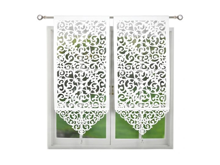 PANEL/EKRAN/AŻUR na okno A-203 60x140 140x60 cm Poliester Pomieszczenie Kuchnia