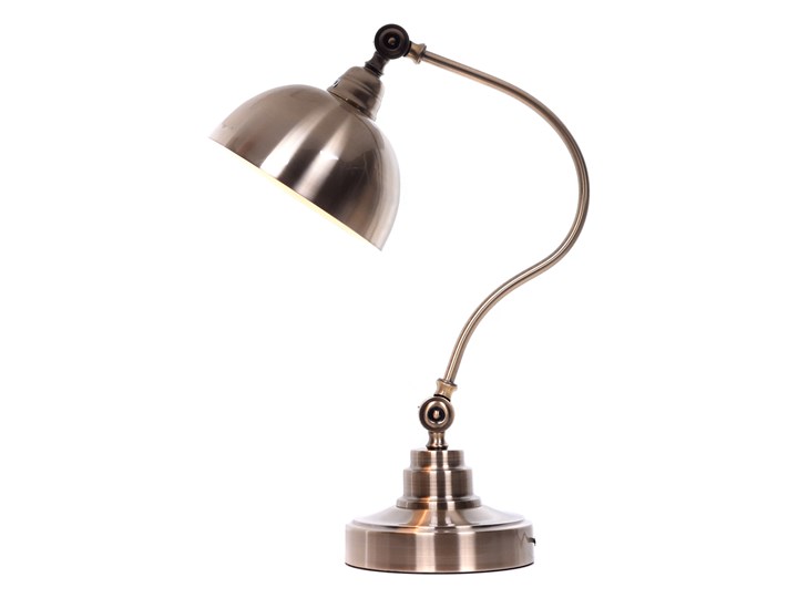 LAMPA STOŁOWA BIURKOWA MOSIĘŻNA PARMIO LUMINA DECO Kolor Srebrny Lampa z kloszem Mosiądz Wysokość 55 cm Lampa biurkowa Metal Pomieszczenie Biuro i pracownia