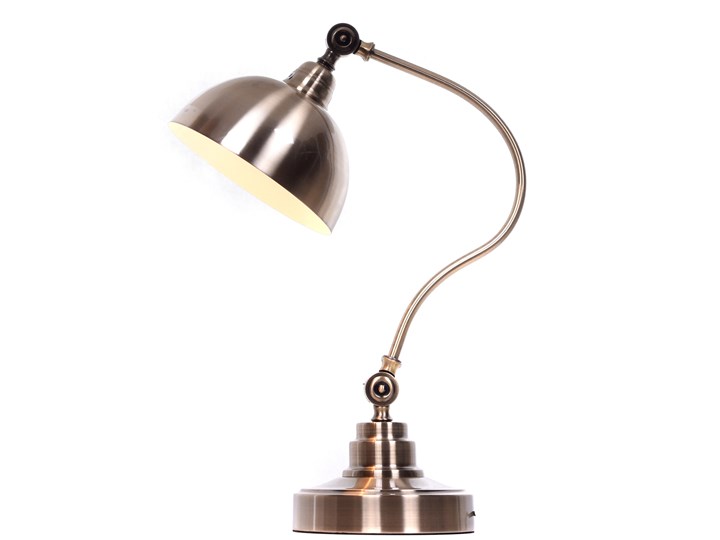 LAMPA STOŁOWA BIURKOWA MOSIĘŻNA PARMIO LUMINA DECO Lampa biurkowa Lampa z kloszem Mosiądz Wysokość 55 cm Metal Kategoria Lampy stołowe