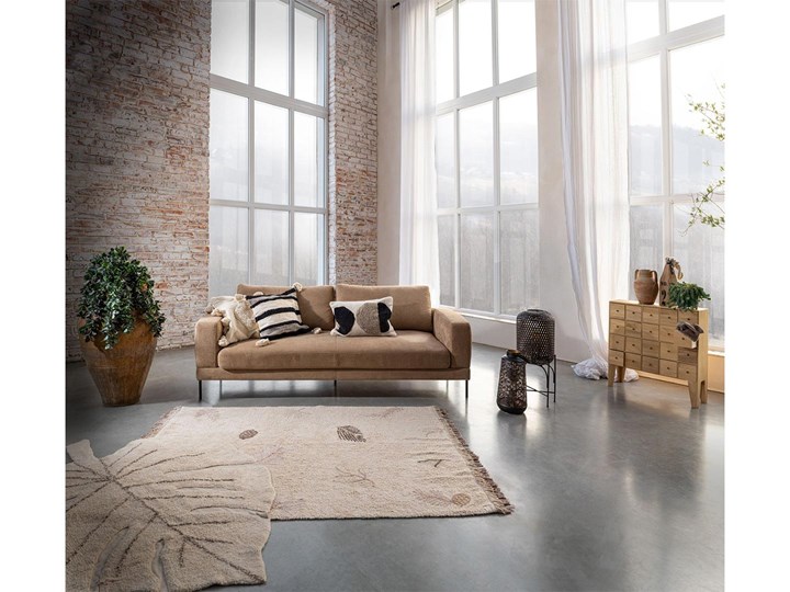 Sofa Karin 3-osobowa, Hummus Stała konstrukcja Głębokość 91 cm Szerokość 236 cm Pomieszczenie Salon
