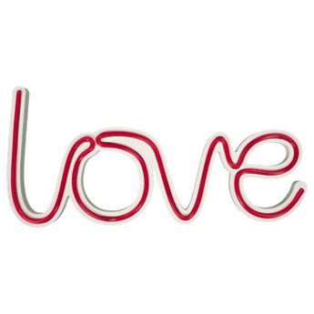 SELSEY Neon na ścianę Letely z napisem Love czerwony