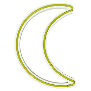 SELSEY Neon na ścianę Letely w kształcie księżyca żółty