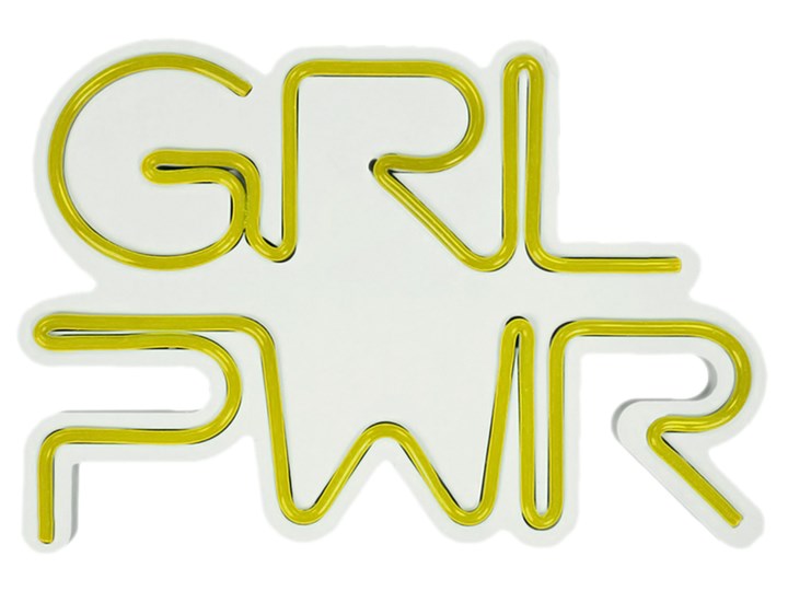 SELSEY Neon na ścianę Letely z napisem Girl Power żółty Styl Nowoczesny