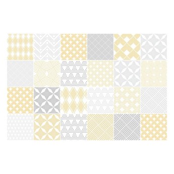 Zestaw 24 naklejek ściennych Ambiance Scandinavian Cement Tile Stickers Jersey, 10x10 cm