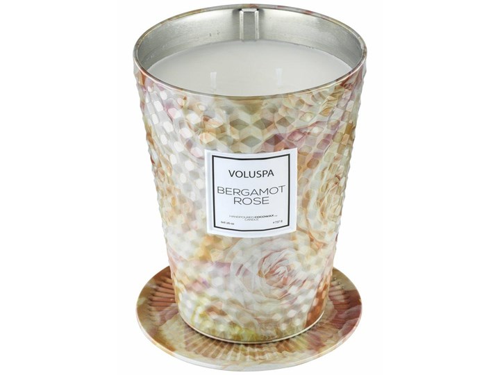 VOLUSPA świeca BERGAMOT ROSE GIANT 737G - wosk kokosowy, dwa knoty