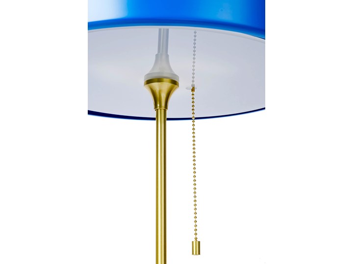 Lampa biurkowa ARTE niebieska - aluminium, szkło Metal Lampa z kloszem Styl Klasyczny