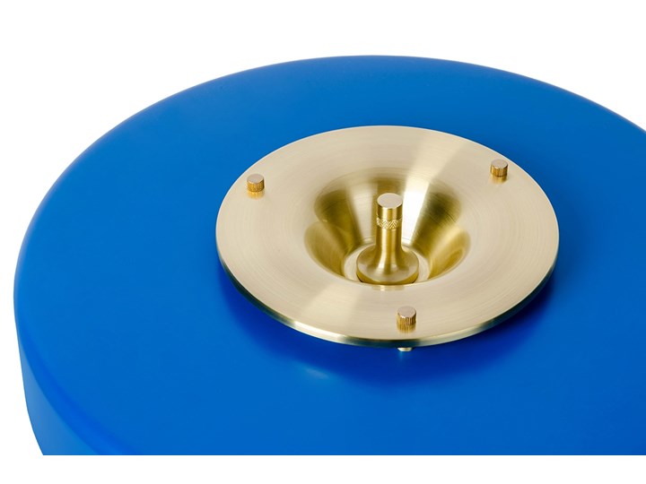 Lampa biurkowa ARTE niebieska - aluminium, szkło Metal Lampa z kloszem Kategoria Lampy stołowe