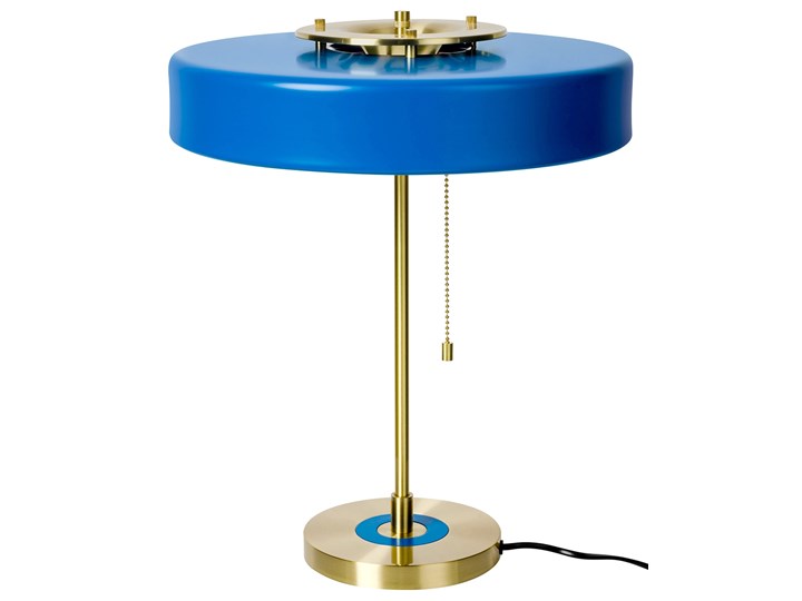 Lampa biurkowa ARTE niebieska - aluminium, szkło Metal Lampa z kloszem Kategoria Lampy stołowe Styl Nowoczesny
