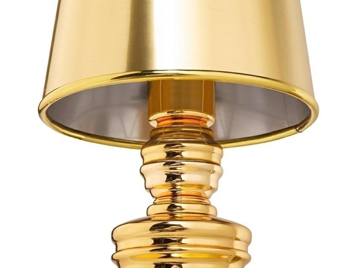 Lampa biurkowa QUEEN 18 złota Tworzywo sztuczne Metal Kategoria Lampy stołowe Lampa z abażurem Kolor Złoty